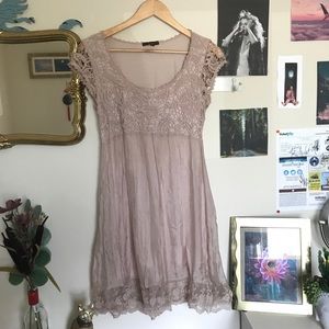 Vintage bohemian silk dress